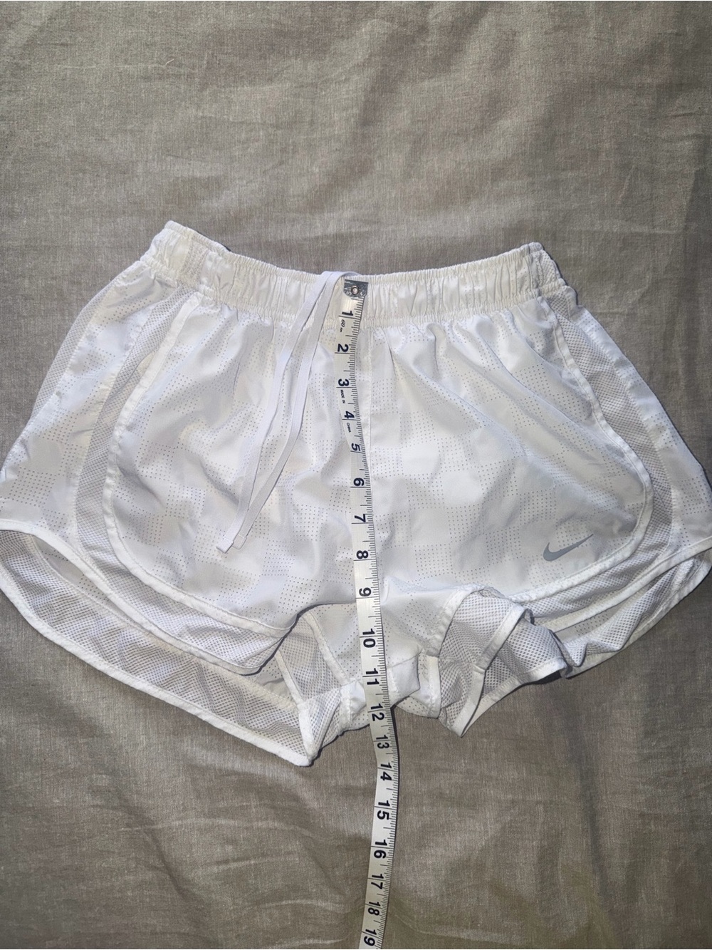 Nike Women’s White Athletic Mesh Shorts